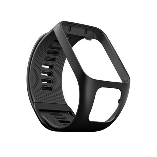 For Tomtom 2 / 3 Universal Silicone Watch Band(Black) - Watch Bands by buy2fix | Online Shopping UK | buy2fix