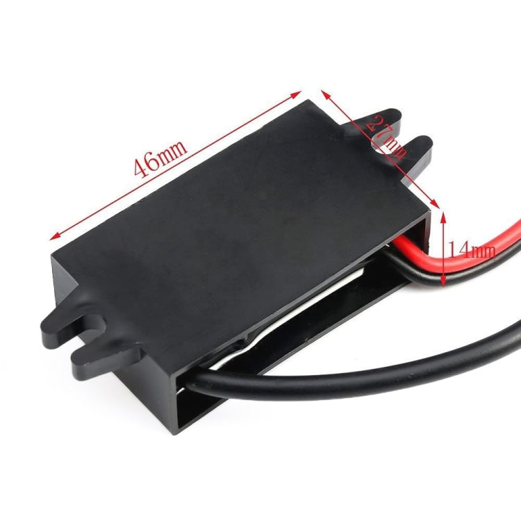 12V to 5V 3A Car Power Converter DC Module Voltage Regulator, Style:Dual USB with Ears - Car Modification by buy2fix | Online Shopping UK | buy2fix