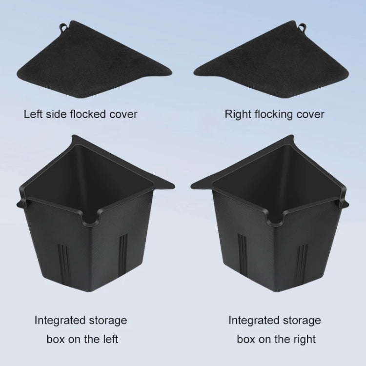 For Tesla Model Y 2021-2023 2pcs / Set Car Trunk Side Storage Box, Flagship Model, Style:without Cover by buy2fix