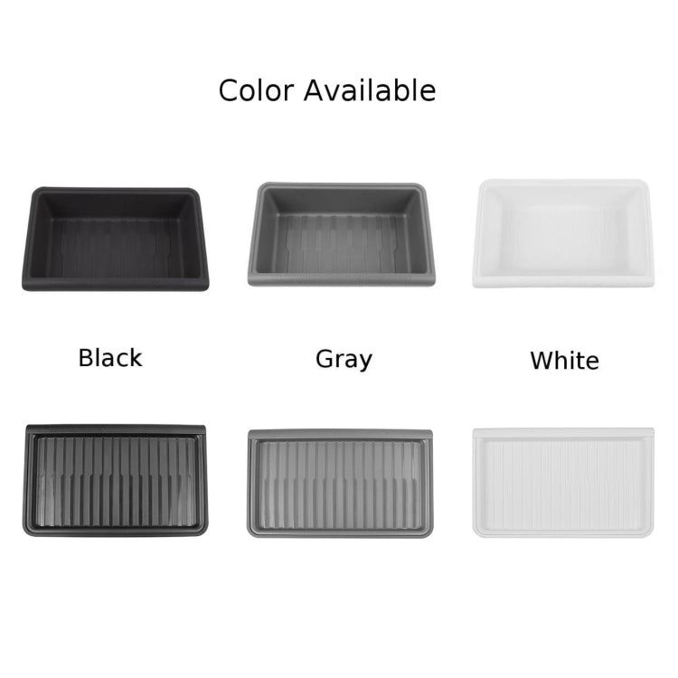 For Tesla Model Y 2021-2023 TPE Storage Organizer Under Car Seat, Style:without Cover(White) by buy2fix