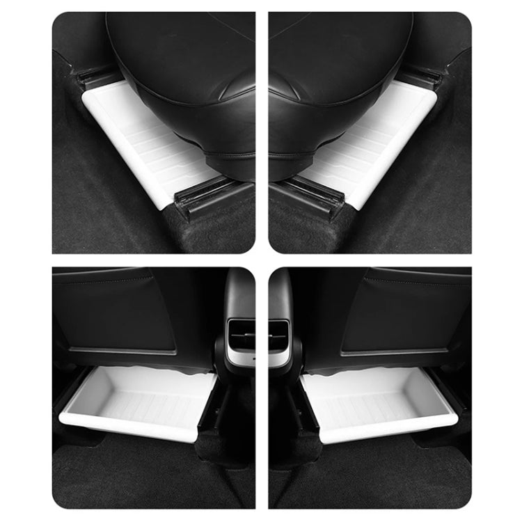 For Tesla Model Y 2021-2023 TPE Storage Organizer Under Car Seat, Style:with Cover(Grey) by buy2fix