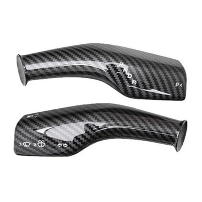 For Tesla Model 3 / Y 2pcs/Set Car Turn Signal Lever Carbon Fiber Pattern Protective Cover(Bright Black) by buy2fix