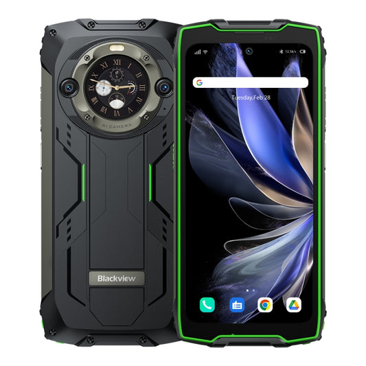Blackview BV9300 Pro, 12GB+256GB, IP68/IP69K/MIL-STD-810H, 6.7 inch + 1.32 inch Android 13 MediaTek Helio G99 Octa Core, Network: 4G, NFC, OTG(Green) - Blackview by Blackview | Online Shopping UK | buy2fix