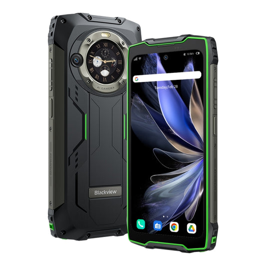 Blackview BV9300 Pro, 12GB+256GB, IP68/IP69K/MIL-STD-810H, 6.7 inch + 1.32 inch Android 13 MediaTek Helio G99 Octa Core, Network: 4G, NFC, OTG(Green) - Blackview by Blackview | Online Shopping UK | buy2fix