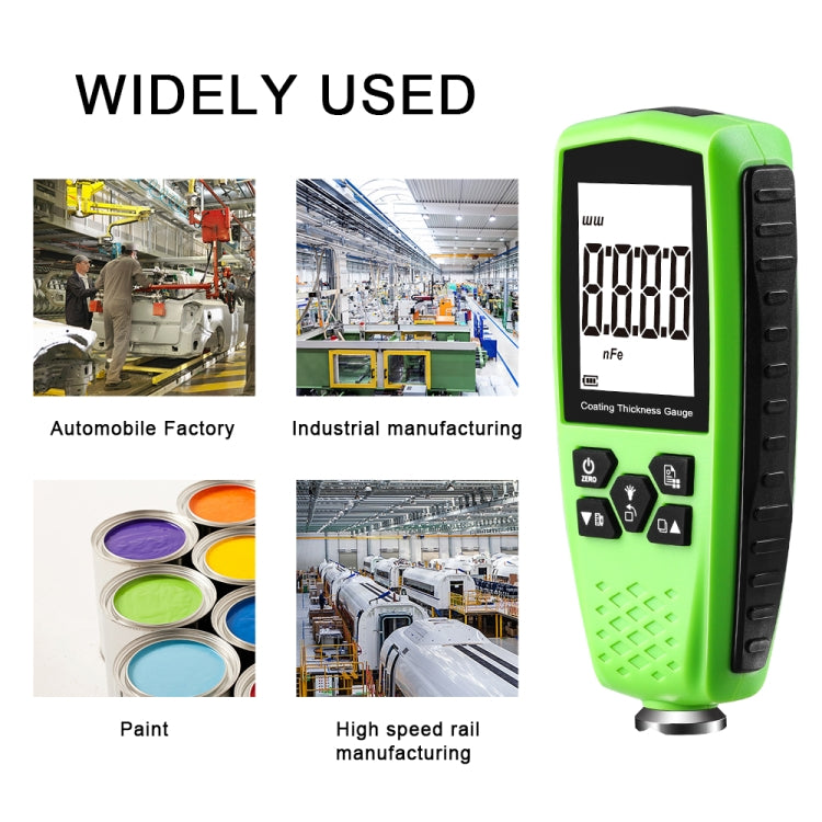 RZ859 Metal Coating Thickness Gauge(Green) - Coating Thickness Gauge by buy2fix | Online Shopping UK | buy2fix