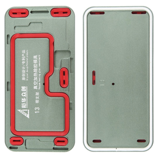 For iPhone 13 LCD Screen Frame Vacuum Heating Glue Removal Mold with Holder