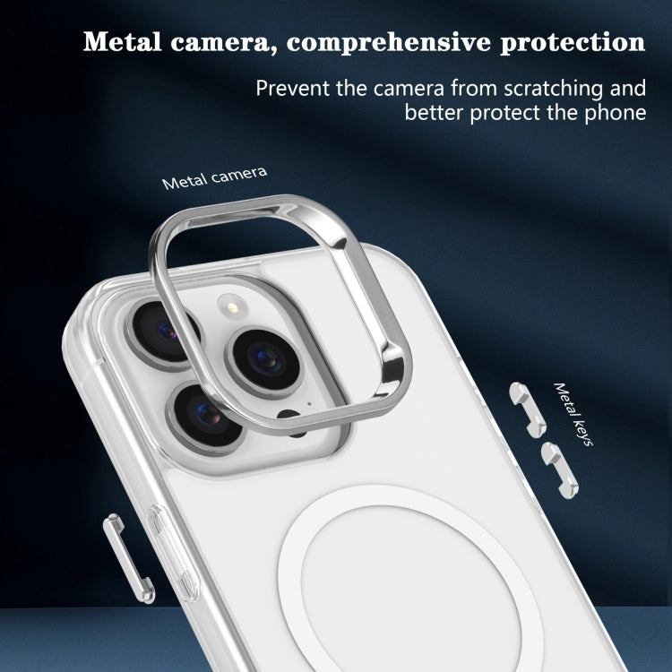 For iPhone 12 Pro Electroplated IMD Magsafe PC Hybrid TPU Phone Case(White) by buy2fix