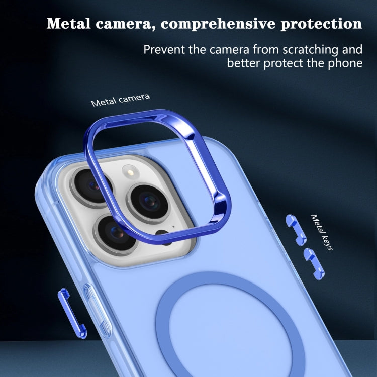 For iPhone 11 Electroplated IMD Magsafe PC Hybrid TPU Phone Case(Blue) by buy2fix