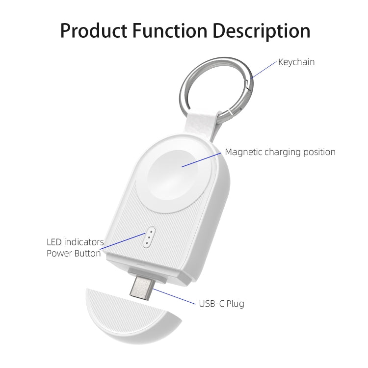For Apple Watch / AirPods Series U20A Portable Magnetic Wireless Charger(White) by buy2fix