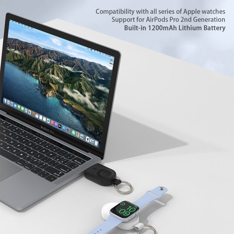 For Apple Watch / AirPods Series U20A Portable Magnetic Wireless Charger(White) by buy2fix