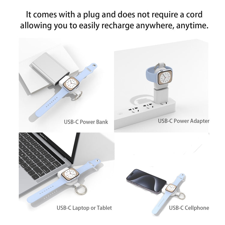 For Apple Watch / AirPods Series U20A Portable Magnetic Wireless Charger(White) by buy2fix