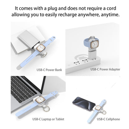 For Apple Watch / AirPods Series U20A Portable Magnetic Wireless Charger(White) by buy2fix