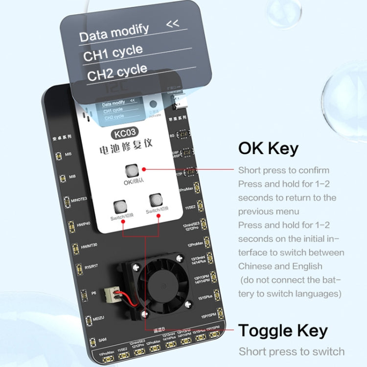 i2C KC03 Multi-function Battery Activation Detection Repair Device for iPhone 6-15 Pro Max / Android - Test Tools by i2C | Online Shopping UK | buy2fix