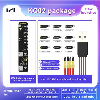 i2C KC02 Battery Data Repair Expansion Board Modifying Battery Efficiency for iPhone 11-15 Pro Max - Test Tools by i2C | Online Shopping UK | buy2fix