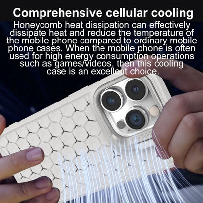 For iPhone 11 Honeycomb Radiating Lens Holder Magsafe Phone Case(Black) by buy2fix