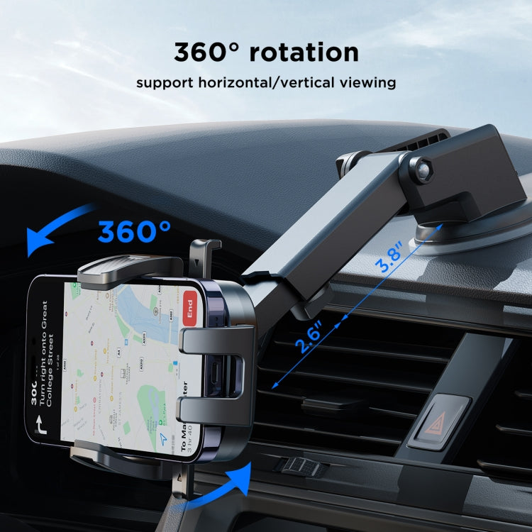 JOYROOM JR-OK6 Mechanical Car Phone Mount(Black) - Universal Car Holders by JOYROOM | Online Shopping UK | buy2fix