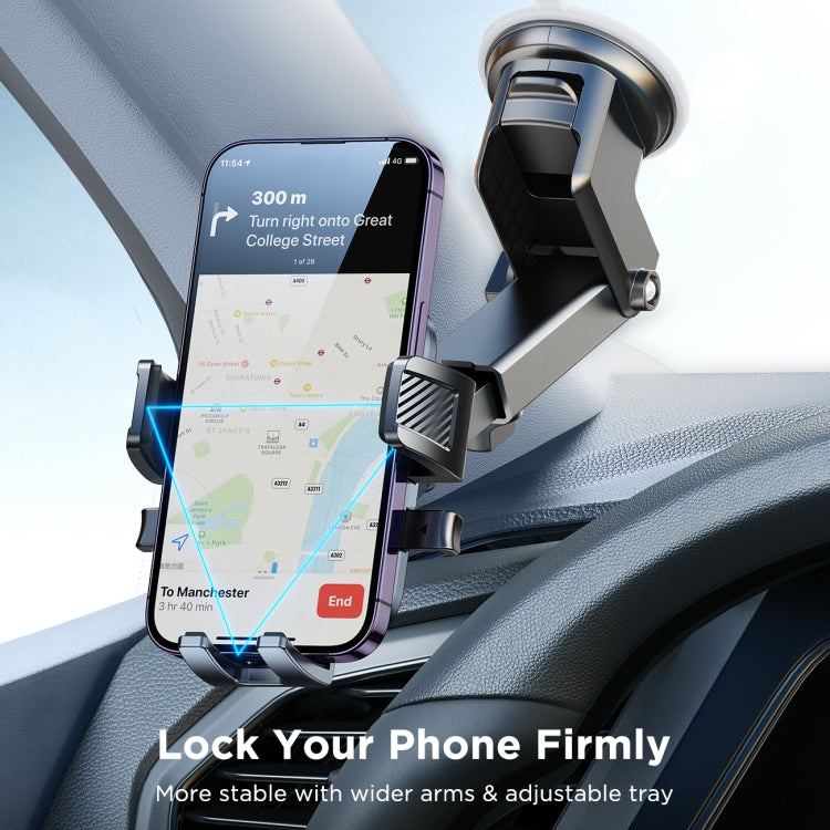 JOYROOM JR-OK6 Mechanical Car Phone Mount(Black) - Universal Car Holders by JOYROOM | Online Shopping UK | buy2fix