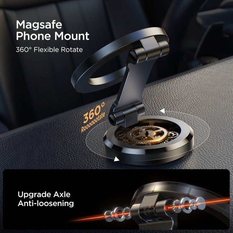 JOYROOM JR-ZS403 Metal Foldable Magnetic Car Phone Mount(Black) - Universal Car Holders by JOYROOM | Online Shopping UK | buy2fix