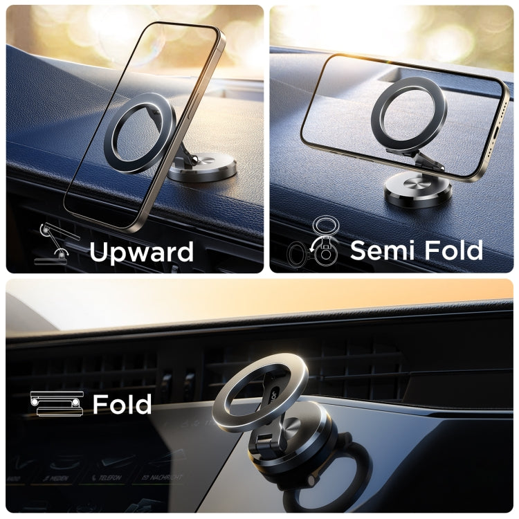 JOYROOM JR-ZS403 Metal Foldable Magnetic Car Phone Mount(Black) - Universal Car Holders by JOYROOM | Online Shopping UK | buy2fix