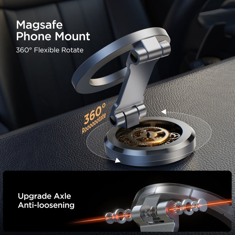 JOYROOM JR-ZS403 Metal Foldable Magnetic Car Phone Mount(Metal Grey) - Universal Car Holders by JOYROOM | Online Shopping UK | buy2fix