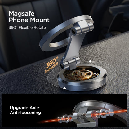 JOYROOM JR-ZS403 Metal Foldable Magnetic Car Phone Mount(Metal Grey) - Universal Car Holders by JOYROOM | Online Shopping UK | buy2fix