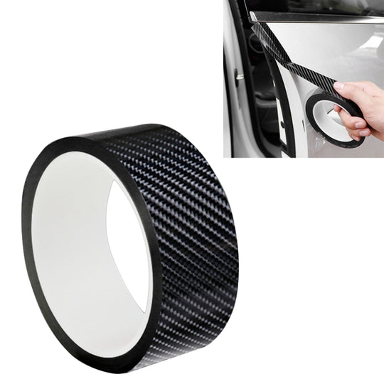 Universal Car Carbon Fiber Door Anti-collision Strip Protection Guards Trims Stickers Tape, Size:3cm x 5m