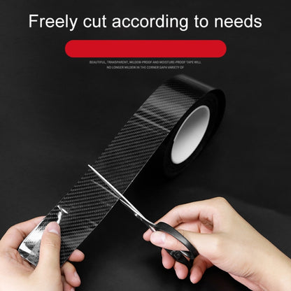 Universal Car Carbon Fiber Door Anti-collision Strip Protection Guards Trims Stickers Tape, Size:5cm x 5m by buy2fix