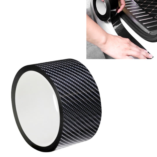 Universal Car Carbon Fiber Door Anti-collision Strip Protection Guards Trims Stickers Tape, Size:5cm x 10m