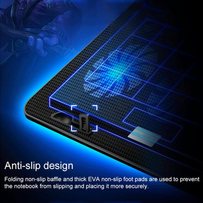 ICE COOREL Notebook Computer Base Speed Control Silent Six-fan Cooling Holder Cooling Rack, Style: Premium Edition(Lvory) - Laptop Stand by buy2fix | Online Shopping UK | buy2fix