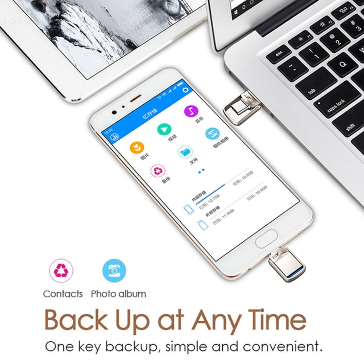 128G USB 3.1 + USB-C Interface Metal Twister Flash U Disk, Standard by buy2fix