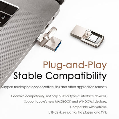 128G USB 3.1 + USB-C Interface Metal Twister Flash U Disk, Standard by buy2fix