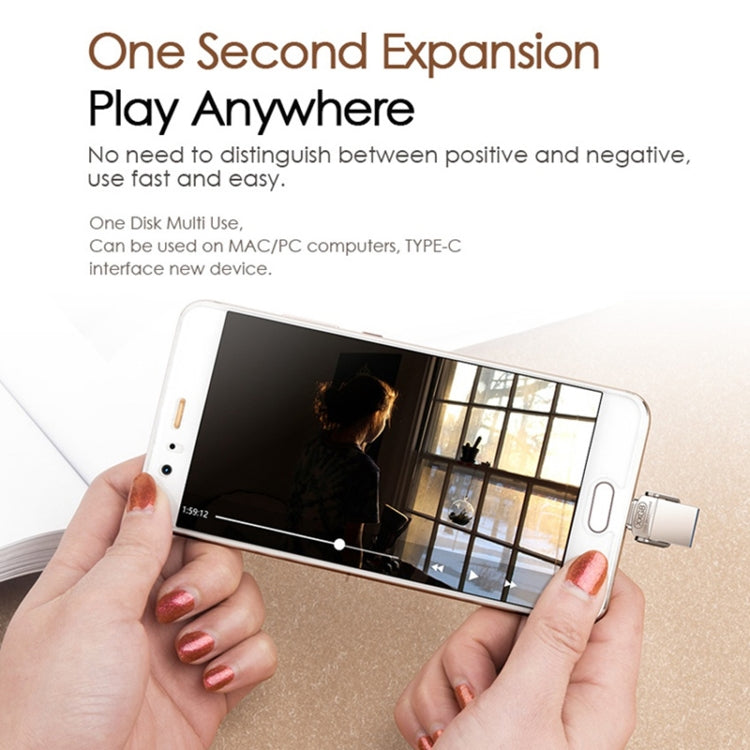 128G USB 3.1 + USB-C Interface Metal Twister Flash U Disk, Standard by buy2fix