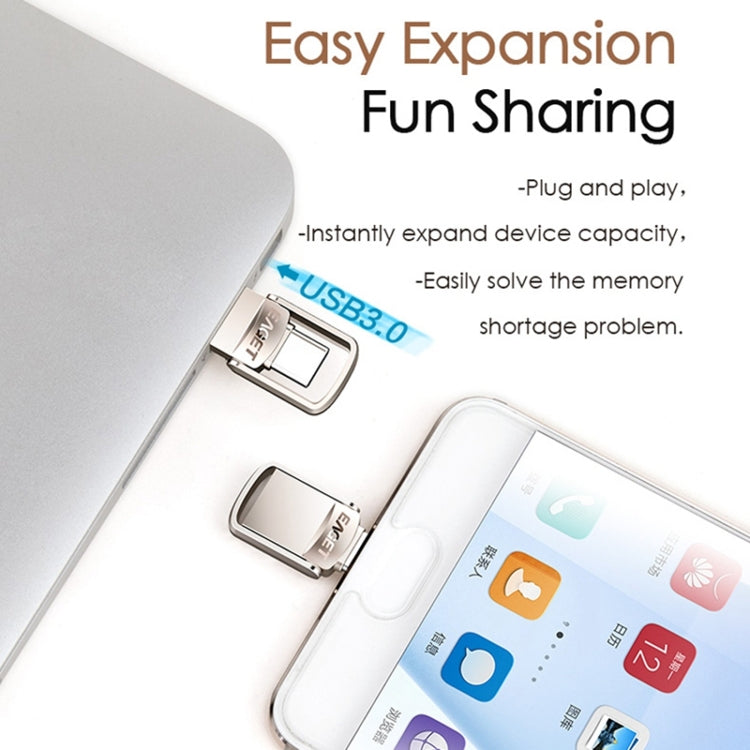 EAGET 32G USB 3.1 + USB-C Interface Metal Twister Flash U Disk, Standard by buy2fix