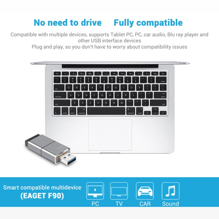 EAGET F90 256G USB 3.0 Interface Metal Flash U Disk - USB Flash Drives by EAGET | Online Shopping UK | buy2fix