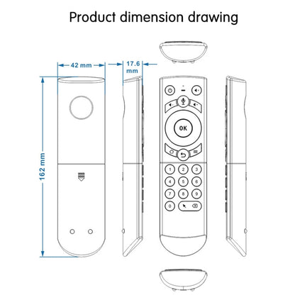 G21 2.4GHz Fly Air Mouse LED Backlight Wireless Keyboard Remote Control with Gyroscope for Android TV Box / PC, Support Intelligent Voice (Orange) - MINI PC Accessories & Gadgets by buy2fix | Online Shopping UK | buy2fix