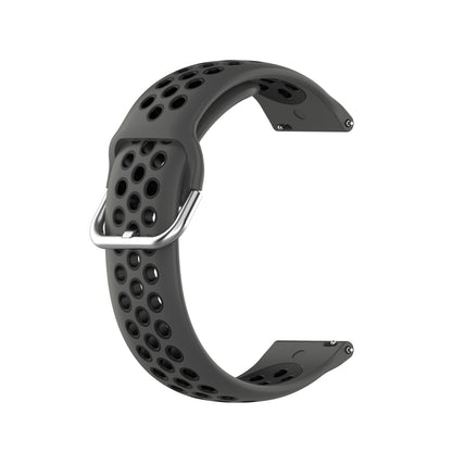 For Xiaomi Haylou Solar LS05 Two-tone Silicone Watch Band, Size: 22mm(Coal Black) - Watch Bands by buy2fix | Online Shopping UK | buy2fix