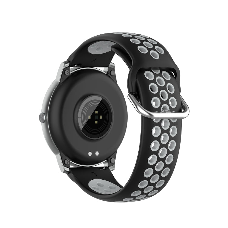 For Xiaomi Haylou Solar LS05 Two-tone Silicone Watch Band, Size: 22mm(Black Gray) - Watch Bands by buy2fix | Online Shopping UK | buy2fix