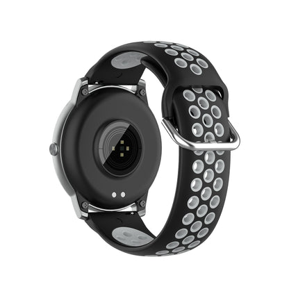 For Xiaomi Haylou Solar LS05 Two-tone Silicone Watch Band, Size: 22mm(Black Gray) - Watch Bands by buy2fix | Online Shopping UK | buy2fix