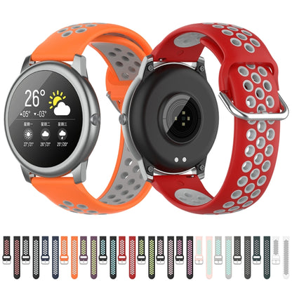 For Xiaomi Haylou Solar LS05 Two-tone Silicone Watch Band, Size: 22mm(Black Gray) - Watch Bands by buy2fix | Online Shopping UK | buy2fix