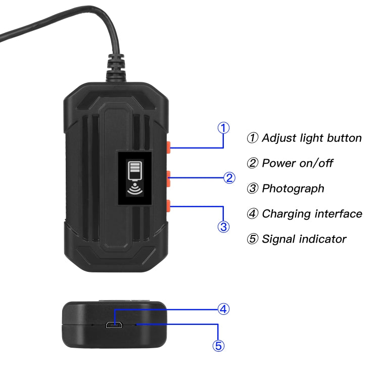 F240 3.9mm HD 1080P IP67 Waterproof WiFi Direct Connection Digital Endoscope, Cable Length:2m(Black) -  by buy2fix | Online Shopping UK | buy2fix