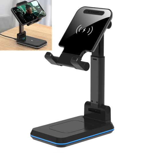 T6 2 in 1 Portable Folding Stand Wireless Charging, Style:Single Charge(Black) - Wireless Charger by buy2fix | Online Shopping UK | buy2fix