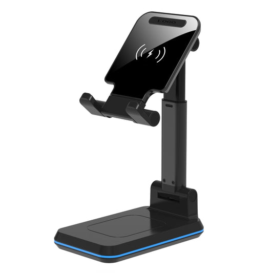 T6 2 in 1 Portable Folding Stand Wireless Charging, Style:Single Charge(Black) - Wireless Charger by buy2fix | Online Shopping UK | buy2fix