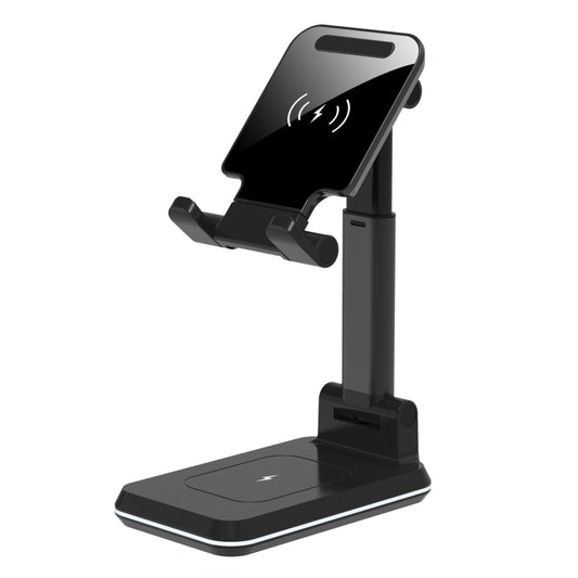T6 2 in 1 Portable Folding Stand Wireless Charging, Style:Double Charge(Black) - Wireless Charger by buy2fix | Online Shopping UK | buy2fix