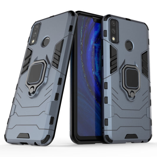 For Huawei Y8s Shockproof PC + TPU Protective Case with Magnetic Ring Holder(Navy Blue) - Huawei Cases by buy2fix | Online Shopping UK | buy2fix