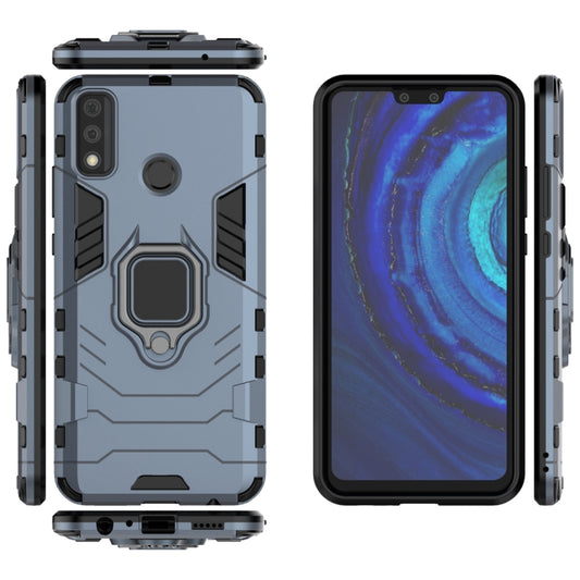 For Huawei Y8s Shockproof PC + TPU Protective Case with Magnetic Ring Holder(Navy Blue) - Huawei Cases by buy2fix | Online Shopping UK | buy2fix