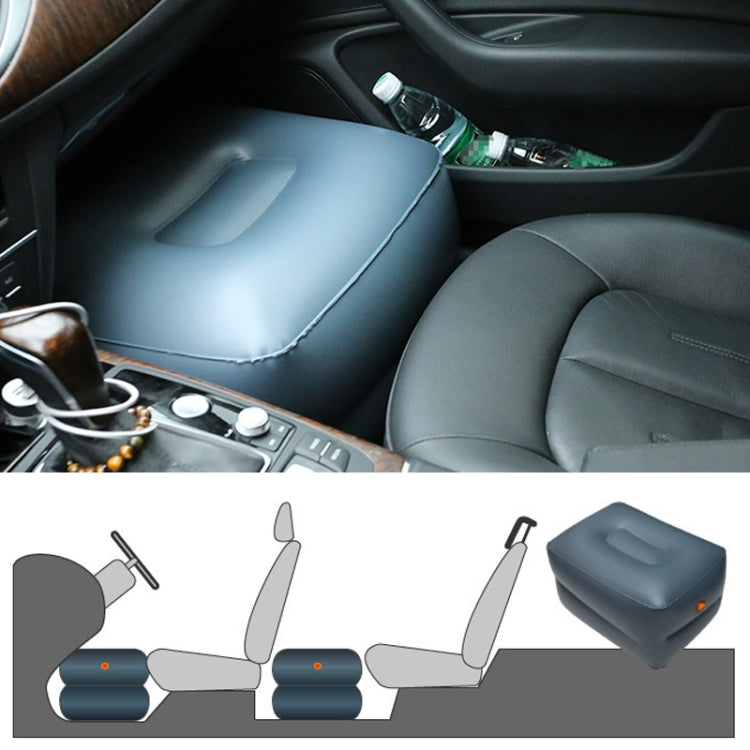 Z4 PVC Small Square Stool Universal Car Travel Inflatable Stool by buy2fix