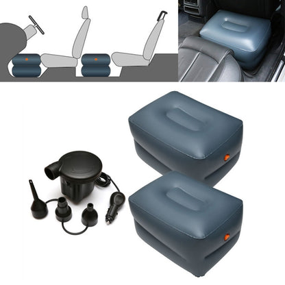 Z44Q1 2xSmall Square Stool + Car Pump Universal Car Travel Inflatable Stool by buy2fix