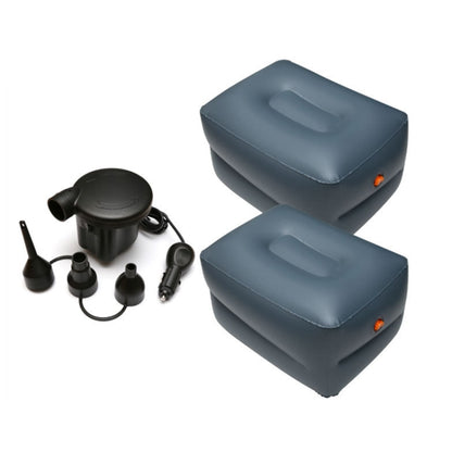 Z44Q1 2xSmall Square Stool + Car Pump Universal Car Travel Inflatable Stool by buy2fix