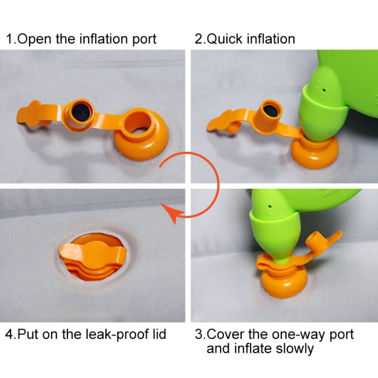 Z44Q1 2xSmall Square Stool + Car Pump Universal Car Travel Inflatable Stool by buy2fix