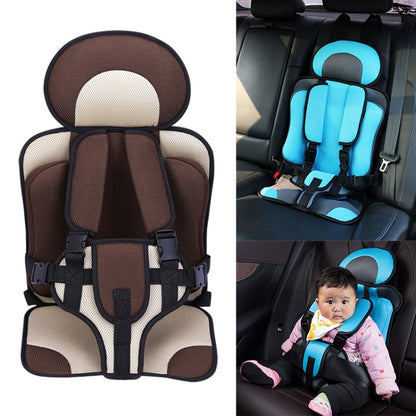 Car Portable Children Safety Seat, Size:54 x 36 x 25cm (For 3-12 Years Old)(Coffee + Beige) by buy2fix